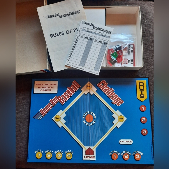 Vintage 1987 Home Run Baseball Challenge Game COMPLETE - Picture 2 of 4